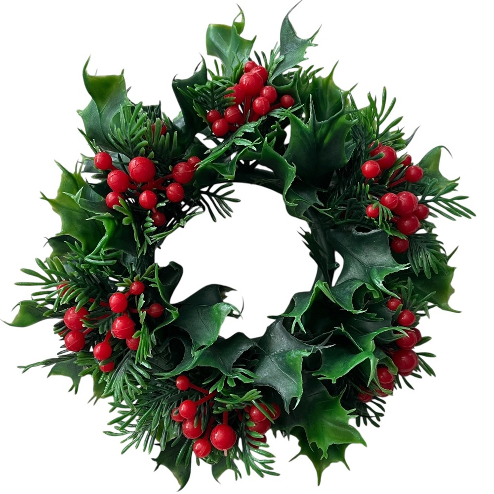 Christmas Hollyberry Candle Ring